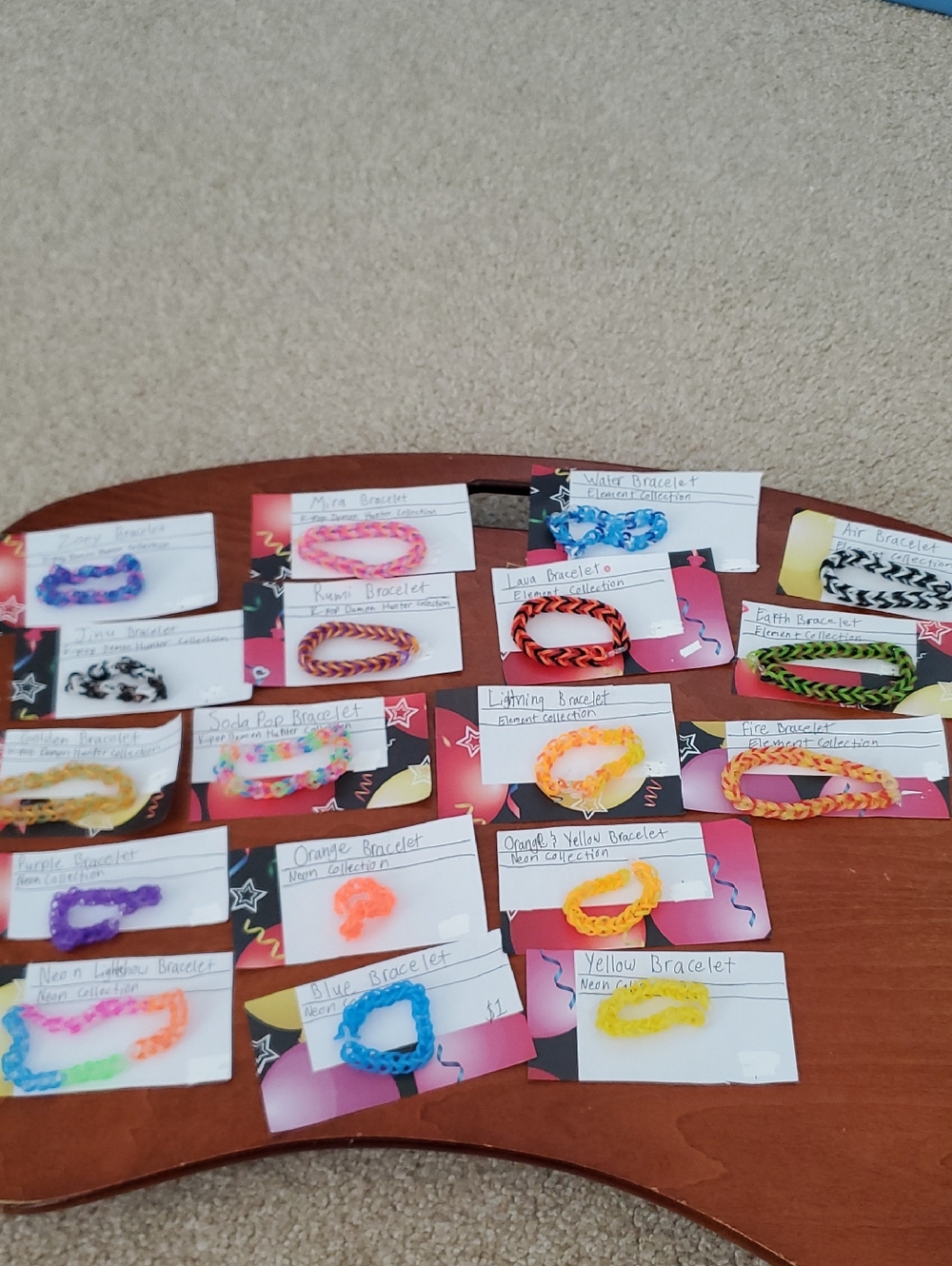 Kids Bracelets - Handmade By 9 Year Old - Goodie Bag Treats